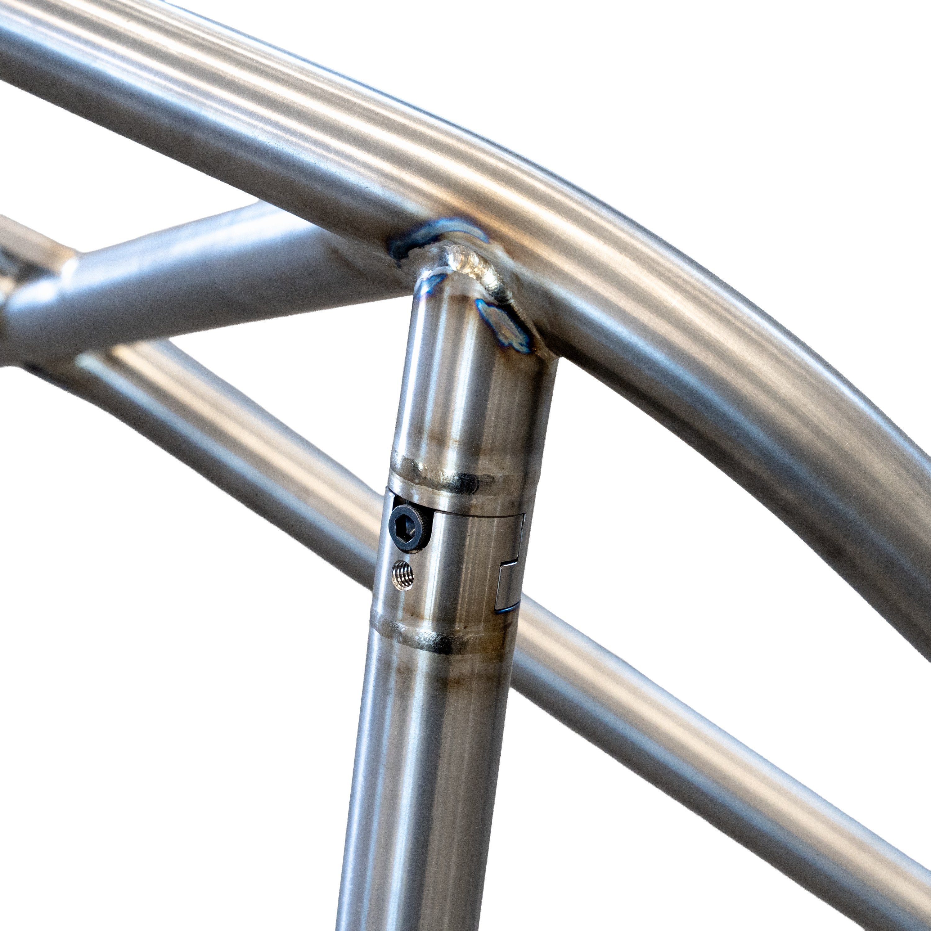 Main hoop joint detail on the GMG Titanium Harness Bar