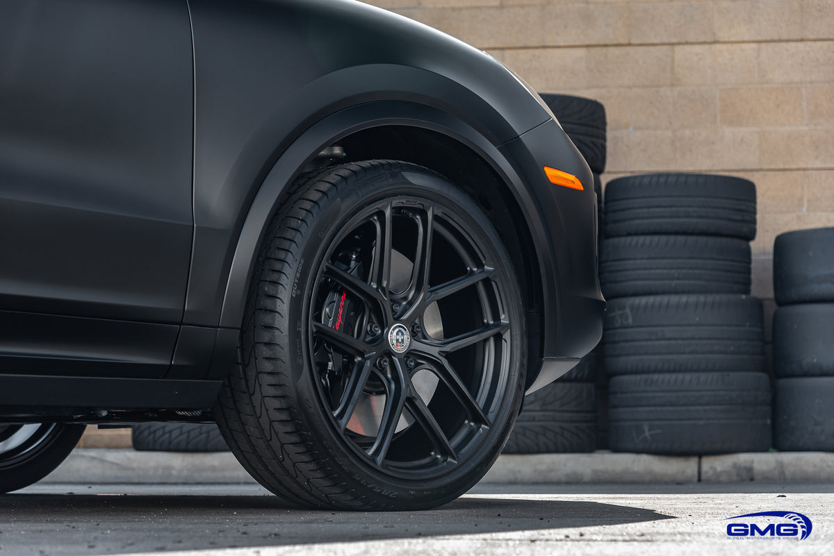 Satin Black Porsche Cayenne Turbo