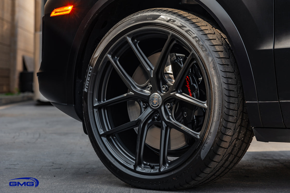 Satin Black Porsche Cayenne Turbo