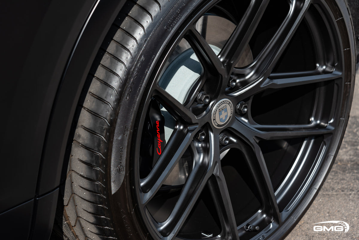Satin Black Porsche Cayenne Turbo