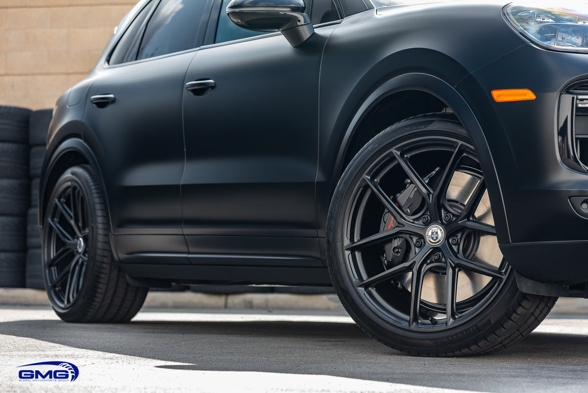 Satin Black Porsche Cayenne Turbo