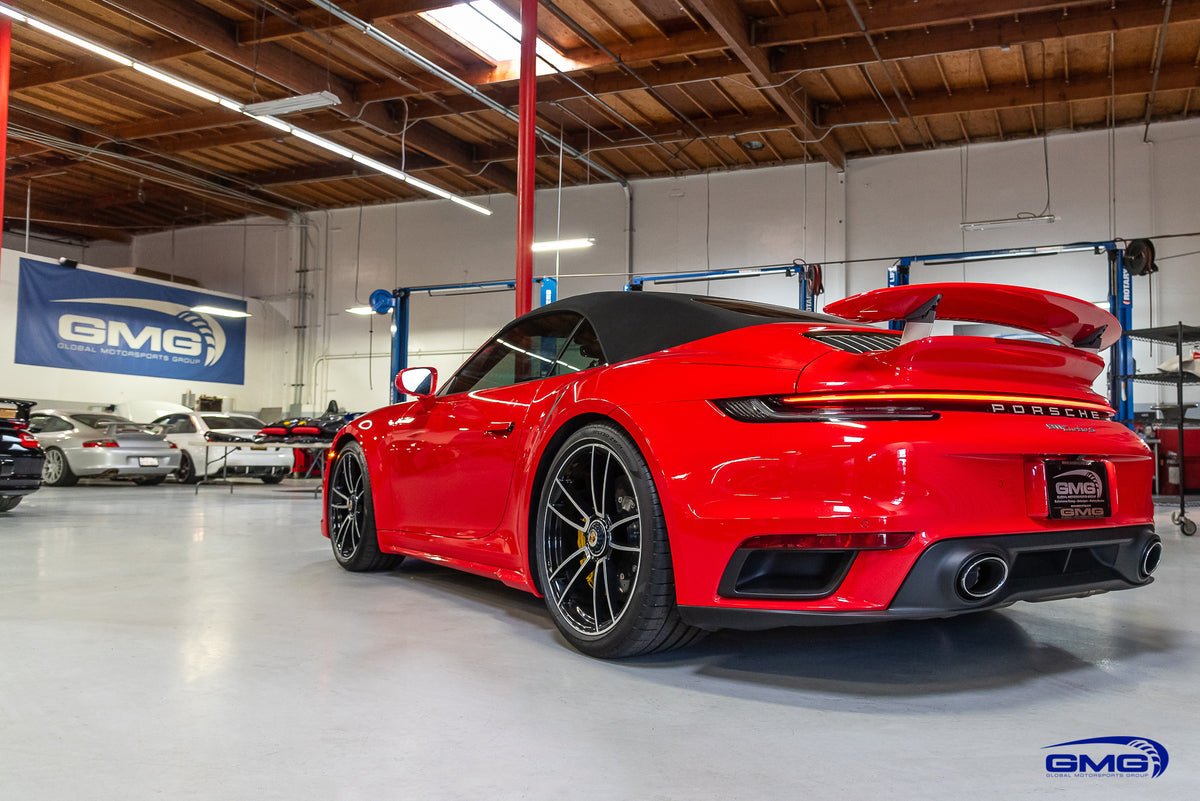Guards Red Porsche 992 Turbo S Cab